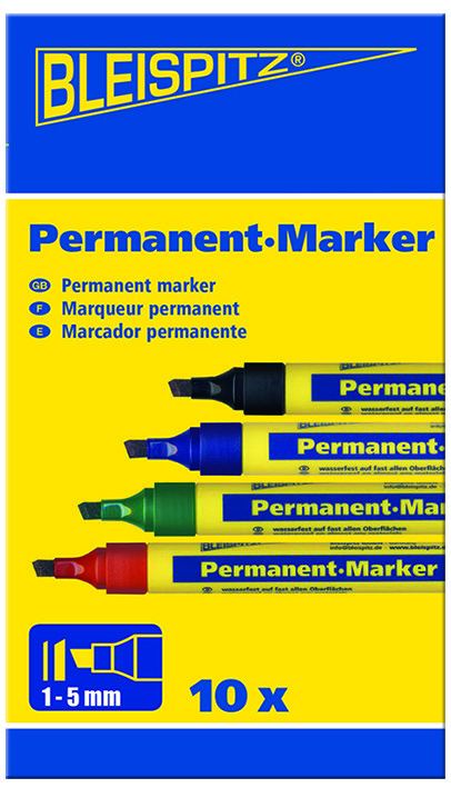 1232 Permanent marker wedge-shaped 1-5мм