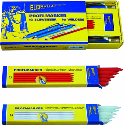 0440 Profi Marker - универсальный маркер сварщика с точилкой (сменный мелок / мыльный камень)