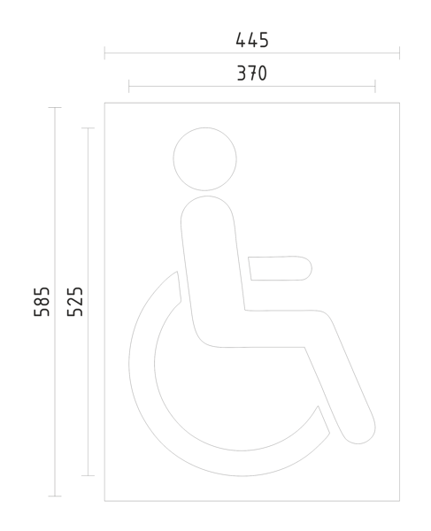 Stencil - disabled parking space